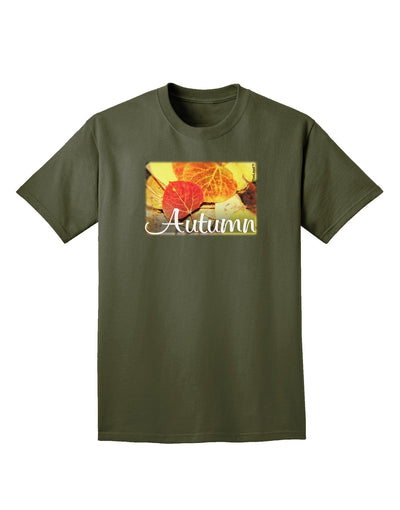 Colorado - Autumn Text Adult T-Shirt-Mens T-Shirt-TooLoud-Military-Green-Small-Davson Sales