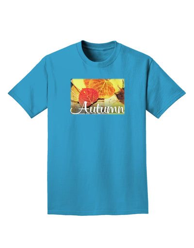 Colorado - Autumn Text Adult T-Shirt-Mens T-Shirt-TooLoud-Turquoise-Small-Davson Sales