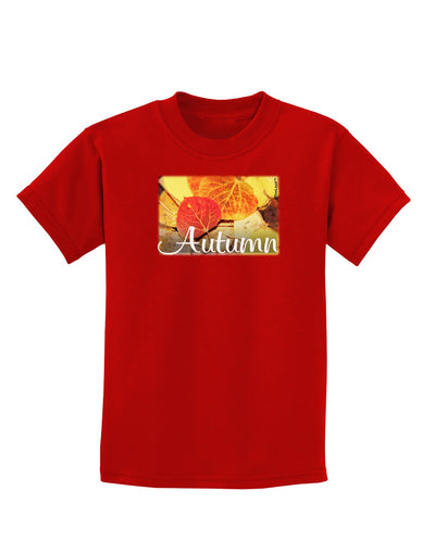 Colorado - Autumn Text Childrens Dark T-Shirt-Childrens T-Shirt-TooLoud-Red-X-Small-Davson Sales