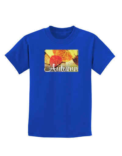 Colorado - Autumn Text Childrens Dark T-Shirt-Childrens T-Shirt-TooLoud-Royal-Blue-X-Small-Davson Sales