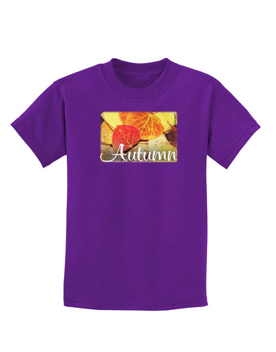 Colorado - Autumn Text Childrens Dark T-Shirt-Childrens T-Shirt-TooLoud-Purple-X-Small-Davson Sales