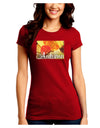 Colorado - Autumn Text Juniors Crew Dark T-Shirt-T-Shirts Juniors Tops-TooLoud-Red-Juniors Fitted Small-Davson Sales