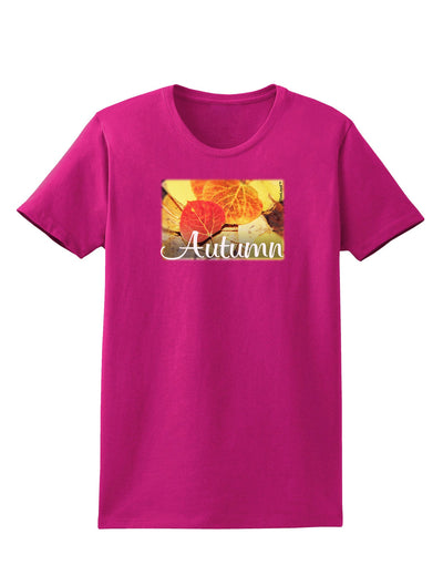 Colorado - Autumn Text Womens Dark T-Shirt-TooLoud-Hot-Pink-Small-Davson Sales