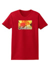 Colorado - Autumn Text Womens Dark T-Shirt-TooLoud-Red-X-Small-Davson Sales