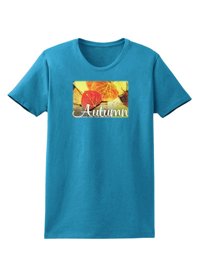 Colorado - Autumn Text Womens Dark T-Shirt-TooLoud-Turquoise-X-Small-Davson Sales