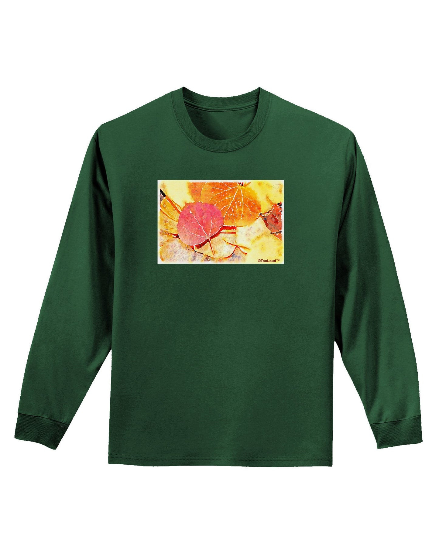 Colorado - Autumn WaterColor Adult Long Sleeve Dark T-Shirt-TooLoud-Dark-Green-Small-Davson Sales