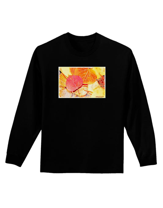Colorado - Autumn WaterColor Adult Long Sleeve Dark T-Shirt-TooLoud-Black-Small-Davson Sales