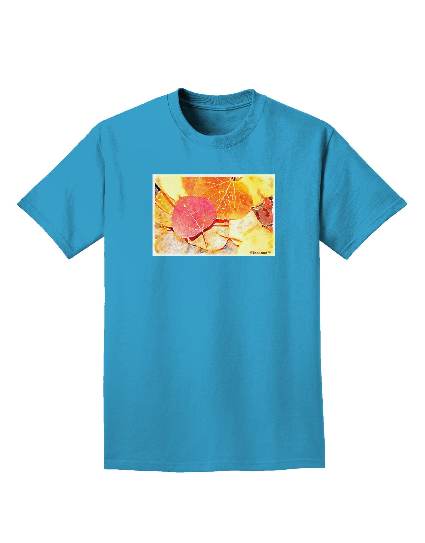 Colorado - Autumn WaterColor Adult T-Shirt-Mens T-Shirt-TooLoud-Turquoise-Small-Davson Sales