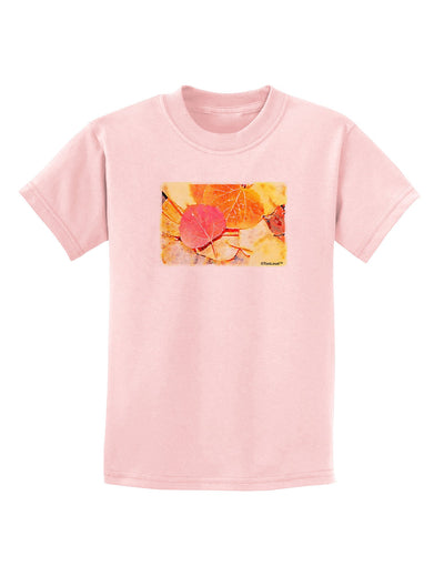 Colorado - Autumn WaterColor Childrens T-Shirt-Childrens T-Shirt-TooLoud-PalePink-X-Small-Davson Sales