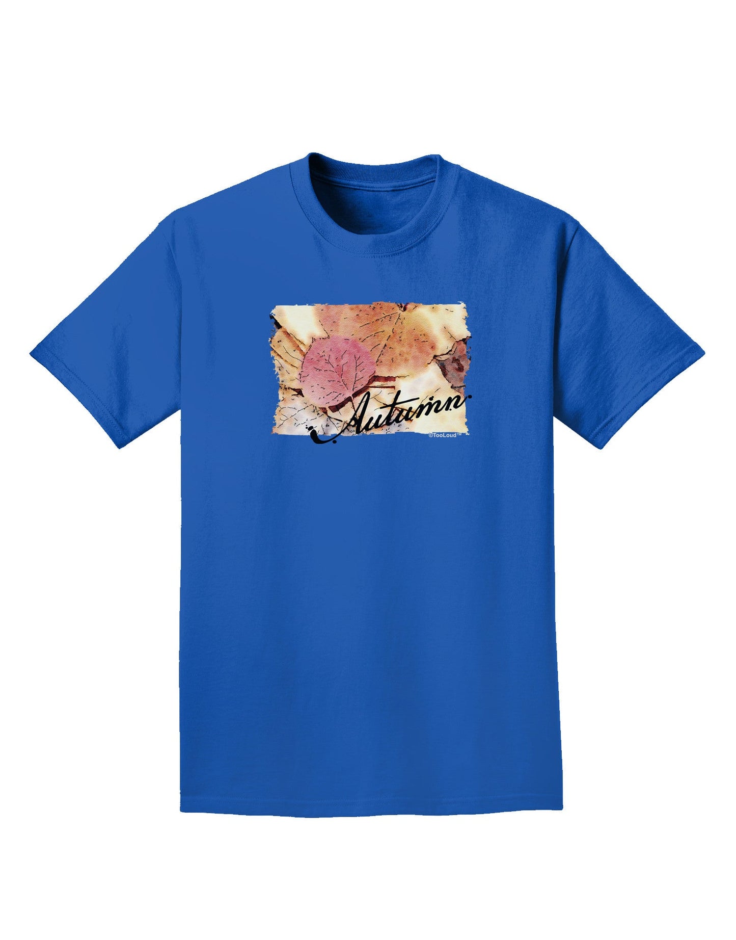 Colorado - Autumn WaterColor Text Adult T-Shirt-Mens T-Shirt-TooLoud-Royal-Blue-Small-Davson Sales
