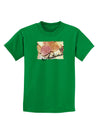 Colorado - Autumn WaterColor Text Childrens Dark T-Shirt-Childrens T-Shirt-TooLoud-Kelly-Green-X-Small-Davson Sales