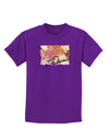 Colorado - Autumn WaterColor Text Childrens Dark T-Shirt-Childrens T-Shirt-TooLoud-Purple-X-Small-Davson Sales