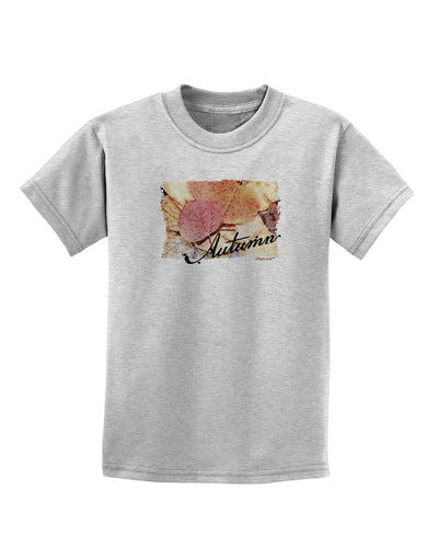 Colorado - Autumn WaterColor Text Childrens T-Shirt-Childrens T-Shirt-TooLoud-AshGray-X-Small-Davson Sales