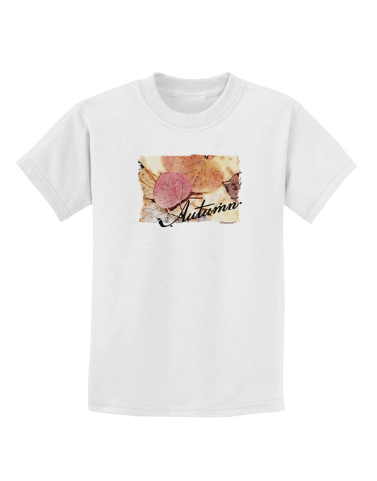 Colorado - Autumn WaterColor Text Childrens T-Shirt-Childrens T-Shirt-TooLoud-White-X-Small-Davson Sales