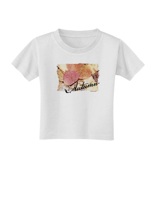 Colorado - Autumn WaterColor Text Toddler T-Shirt-Toddler T-Shirt-TooLoud-White-2T-Davson Sales