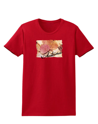 Colorado - Autumn WaterColor Text Womens Dark T-Shirt-TooLoud-Red-X-Small-Davson Sales