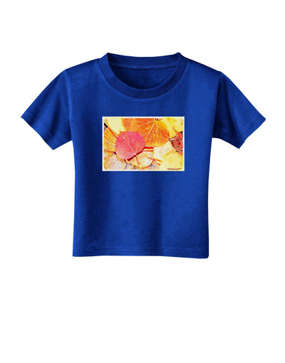 Colorado - Autumn WaterColor Toddler T-Shirt Dark-Toddler T-Shirt-TooLoud-Royal-Blue-2T-Davson Sales