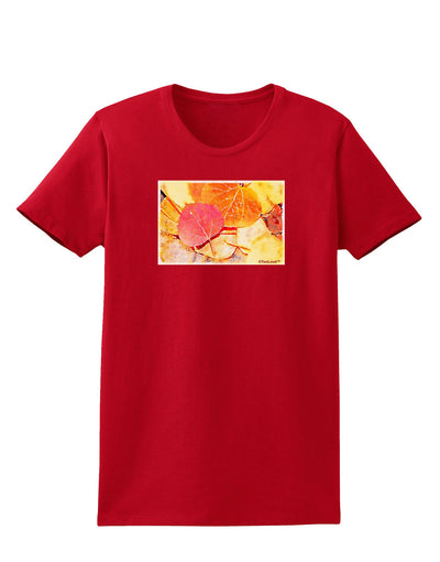 Colorado - Autumn WaterColor Womens Dark T-Shirt-TooLoud-Red-X-Small-Davson Sales