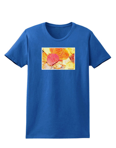 Colorado - Autumn WaterColor Womens Dark T-Shirt-TooLoud-Royal-Blue-X-Small-Davson Sales