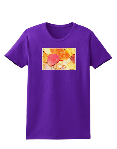 Colorado - Autumn WaterColor Womens Dark T-Shirt-TooLoud-Purple-X-Small-Davson Sales