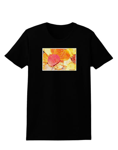 Colorado - Autumn WaterColor Womens Dark T-Shirt-TooLoud-Black-X-Small-Davson Sales