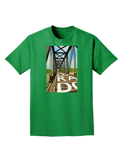 Colorado Bridge Text Adult Dark T-Shirt-Mens T-Shirt-TooLoud-Kelly-Green-Small-Davson Sales