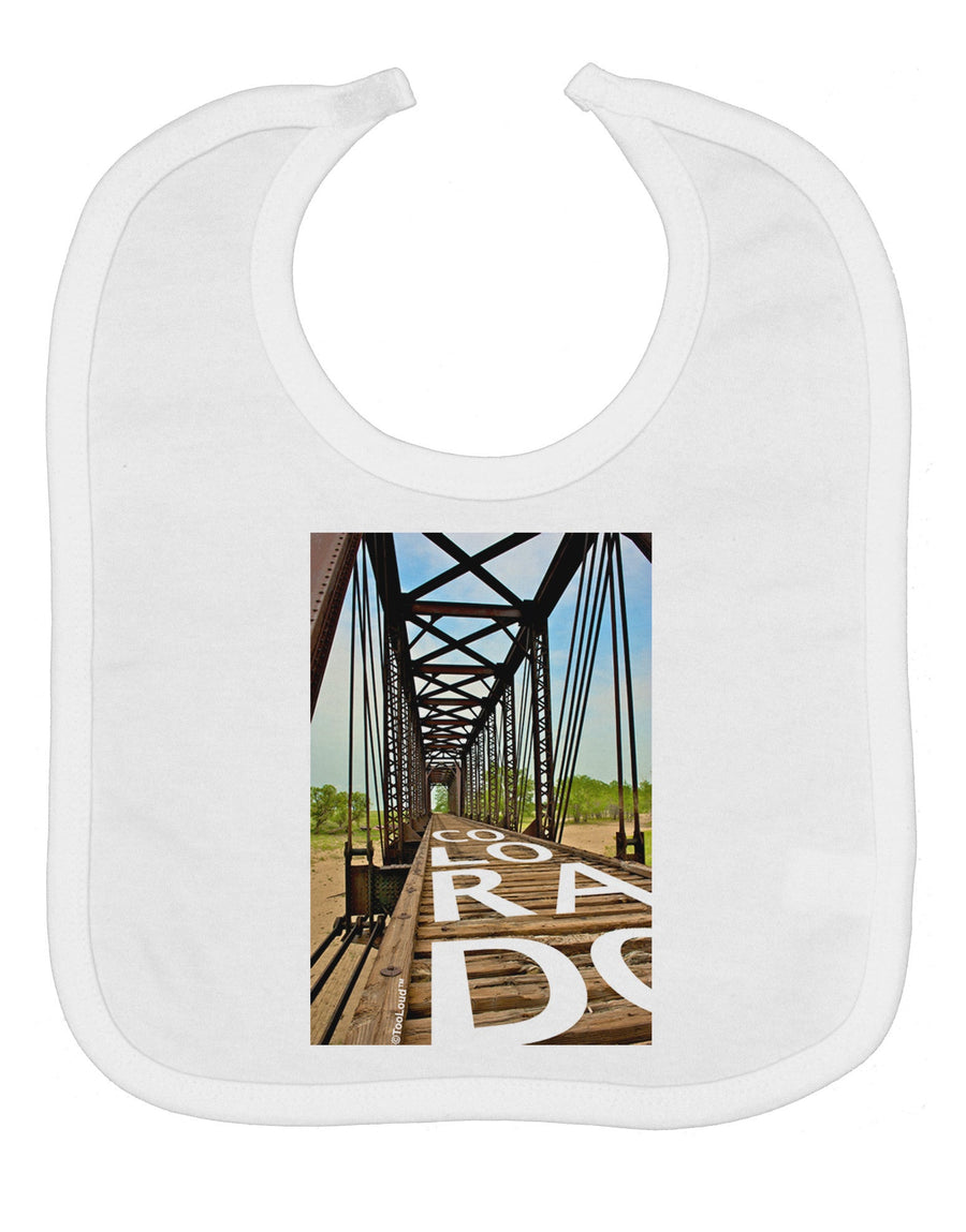 Colorado Bridge Text Baby Bib