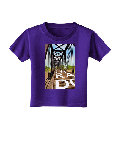 Colorado Bridge Text Toddler T-Shirt Dark-Toddler T-Shirt-TooLoud-Purple-2T-Davson Sales