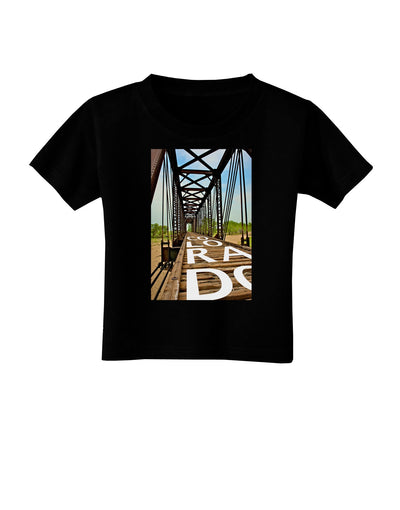 Colorado Bridge Text Toddler T-Shirt Dark-Toddler T-Shirt-TooLoud-Black-2T-Davson Sales