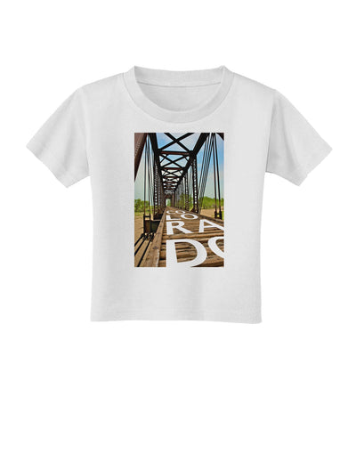 Colorado Bridge Text Toddler T-Shirt-Toddler T-Shirt-TooLoud-White-2T-Davson Sales