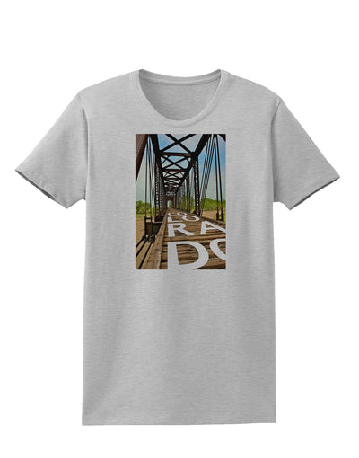 Colorado Bridge Text Womens T-Shirt-Womens T-Shirt-TooLoud-AshGray-X-Small-Davson Sales