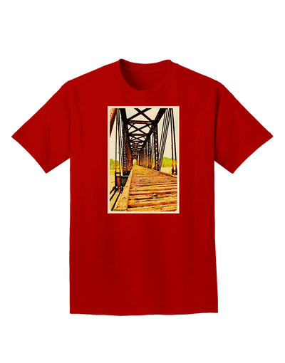 Colorado Bridge Watercolor Adult Dark T-Shirt-Mens T-Shirt-TooLoud-Red-Small-Davson Sales