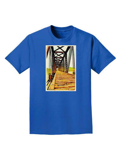 Colorado Bridge Watercolor Adult Dark T-Shirt-Mens T-Shirt-TooLoud-Royal-Blue-Small-Davson Sales