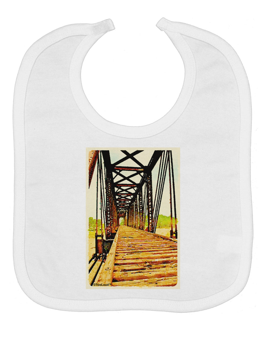 Colorado Bridge Watercolor Baby Bib