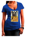 Colorado Bridge Watercolor Juniors V-Neck Dark T-Shirt-Womens V-Neck T-Shirts-TooLoud-Royal-Blue-Juniors Fitted Small-Davson Sales