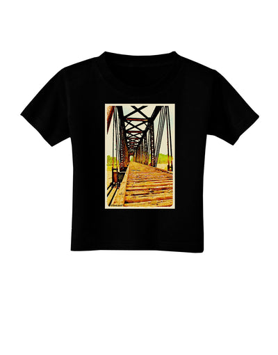 Colorado Bridge Watercolor Toddler T-Shirt Dark-Toddler T-Shirt-TooLoud-Black-2T-Davson Sales