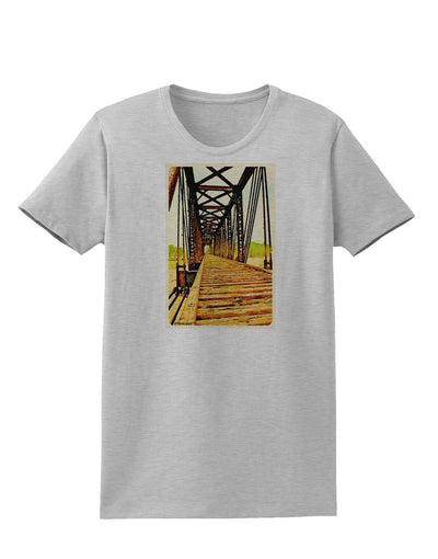 Colorado Bridge Watercolor Womens T-Shirt-Womens T-Shirt-TooLoud-AshGray-X-Small-Davson Sales