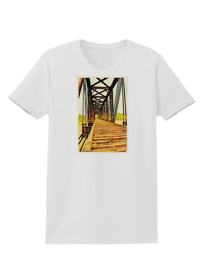 Colorado Bridge Watercolor Womens T-Shirt-Womens T-Shirt-TooLoud-White-X-Small-Davson Sales