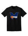 Colorado Butterfly Flag Grunge Adult T-Shirt-Mens T-shirts-TooLoud-Black-Small-Davson Sales