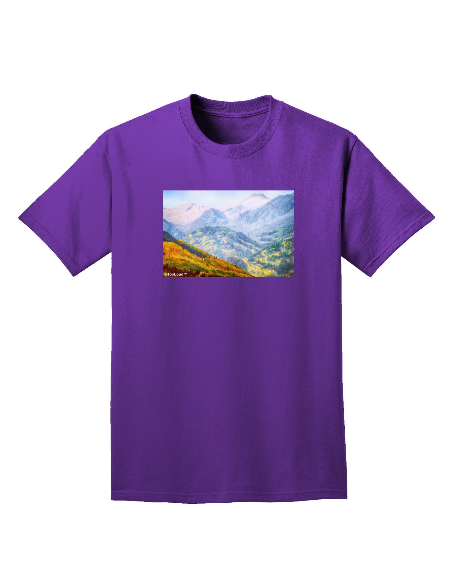 Colorado Fog Mountains Adult Dark T-Shirt-Mens T-Shirt-TooLoud-Purple-Small-Davson Sales