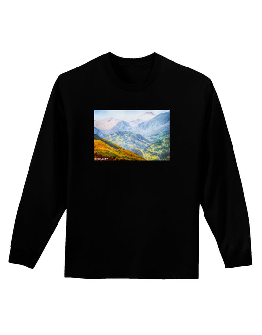 Colorado Fog Mountains Adult Long Sleeve Dark T-Shirt-TooLoud-Black-Small-Davson Sales