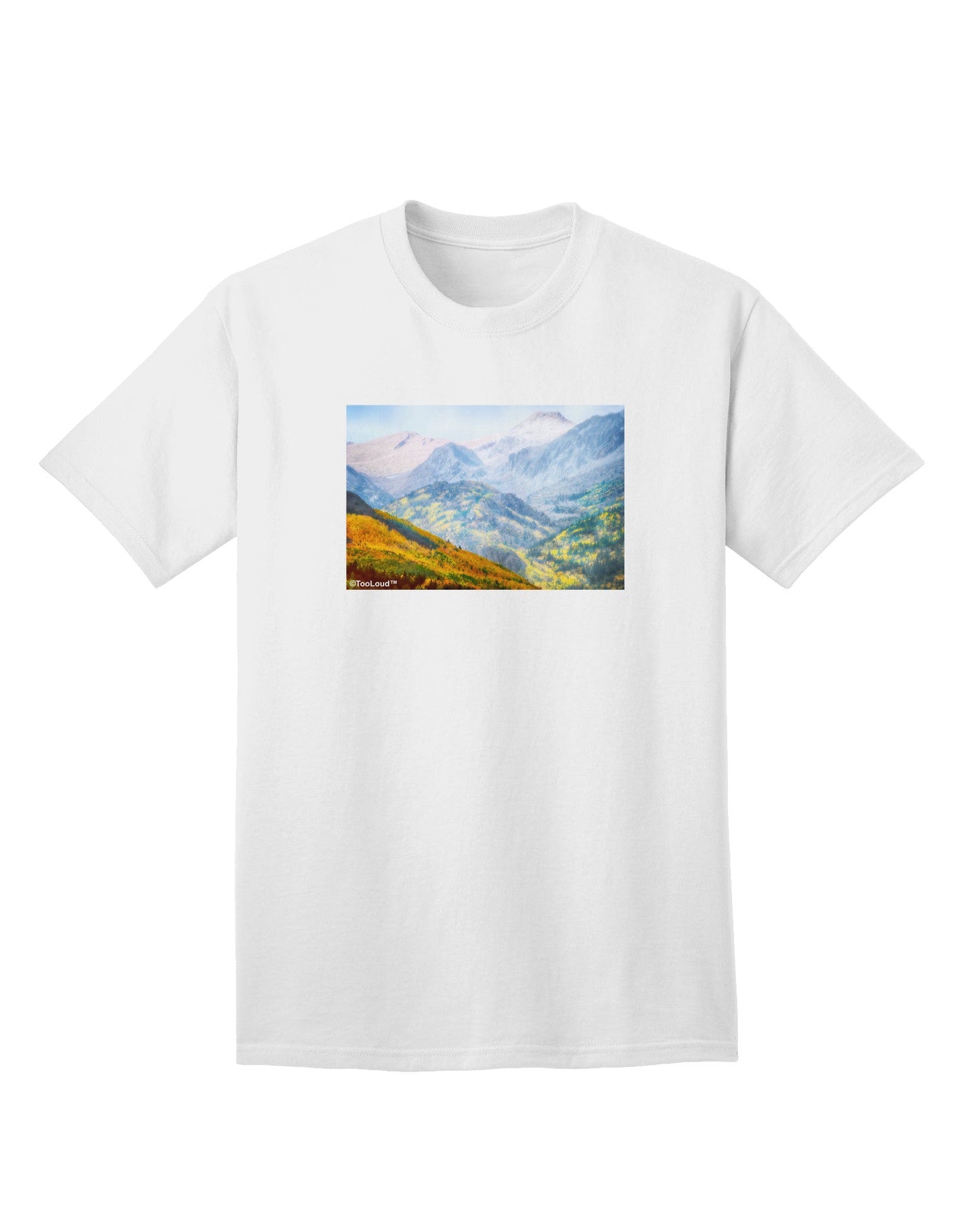 Colorado Fog Mountains Adult T-Shirt-Mens T-Shirt-TooLoud-White-Small-Davson Sales