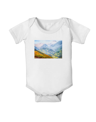 Colorado Fog Mountains Baby Romper Bodysuit-Baby Romper-TooLoud-White-06-Months-Davson Sales