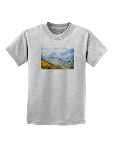 Colorado Fog Mountains Childrens T-Shirt-Childrens T-Shirt-TooLoud-AshGray-X-Small-Davson Sales