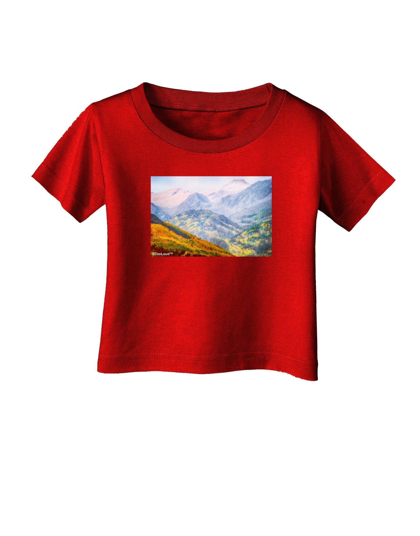 Colorado Fog Mountains Infant T-Shirt Dark-Infant T-Shirt-TooLoud-Red-06-Months-Davson Sales