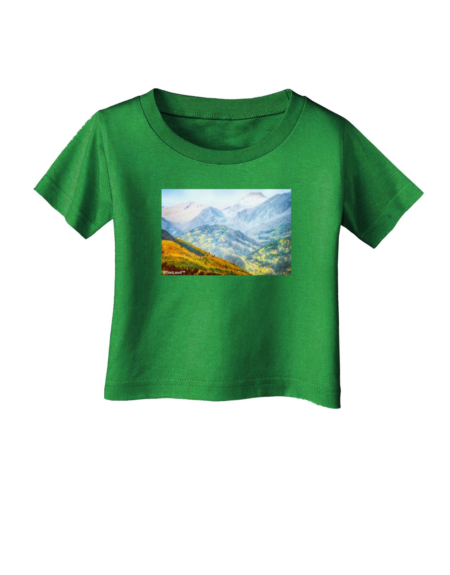 Colorado Fog Mountains Infant T-Shirt Dark-Infant T-Shirt-TooLoud-Clover-Green-06-Months-Davson Sales
