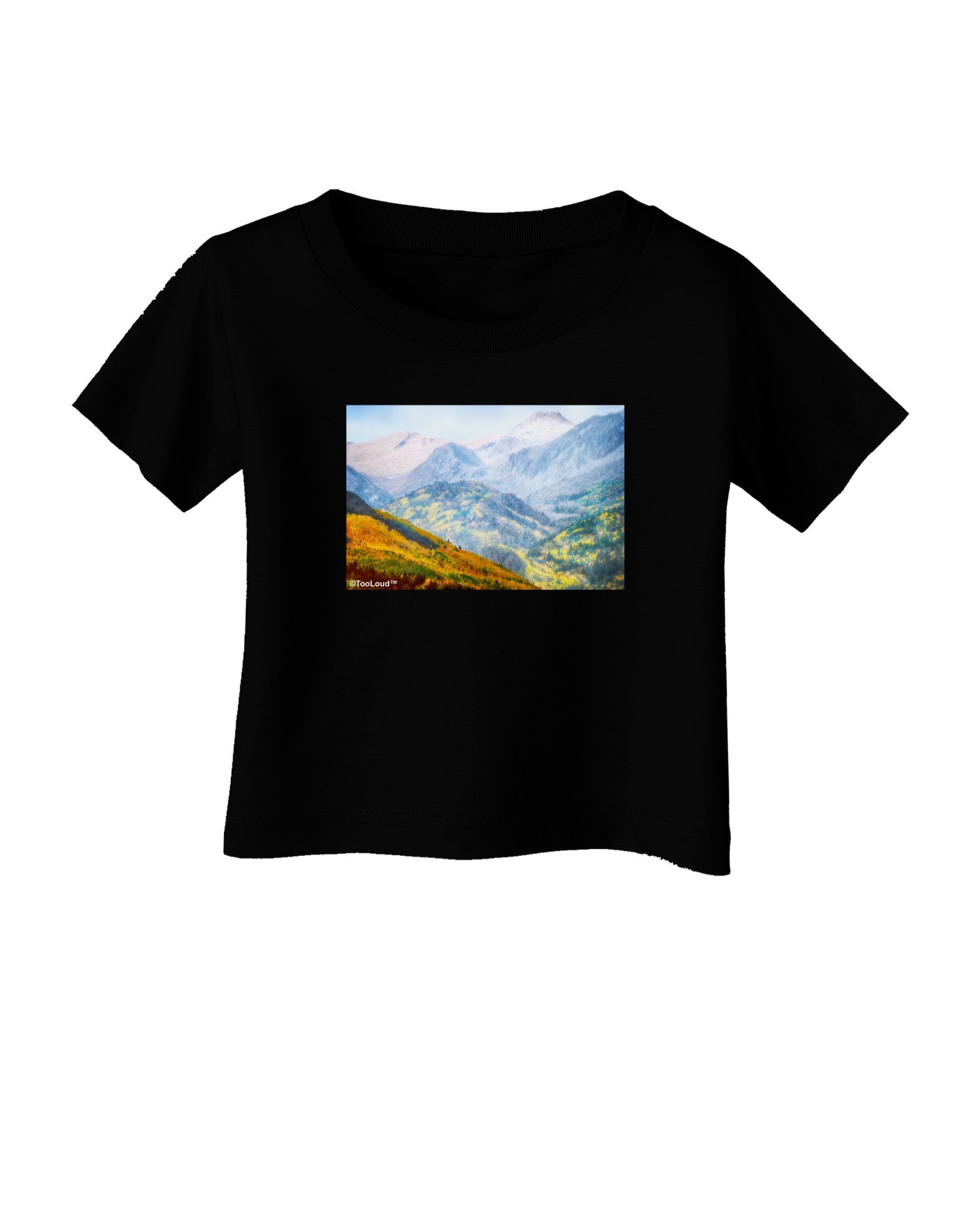 Colorado Fog Mountains Infant T-Shirt Dark-Infant T-Shirt-TooLoud-Black-06-Months-Davson Sales