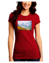 Colorado Fog Mountains Juniors Crew Dark T-Shirt-T-Shirts Juniors Tops-TooLoud-Red-Juniors Fitted Small-Davson Sales