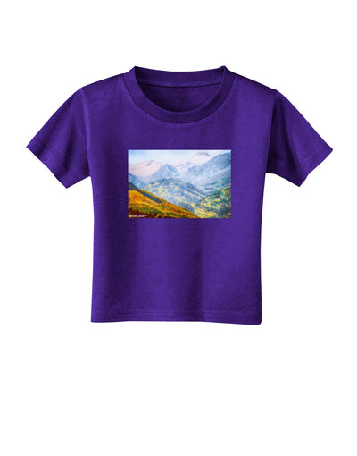 Colorado Fog Mountains Toddler T-Shirt Dark-Toddler T-Shirt-TooLoud-Purple-2T-Davson Sales