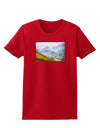 Colorado Fog Mountains Womens Dark T-Shirt-TooLoud-Red-X-Small-Davson Sales